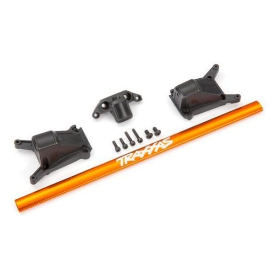 Chassis brace kit, orange (fits Rustler 4X4 and Slash 4X4 equipped with Low-CG chassis)