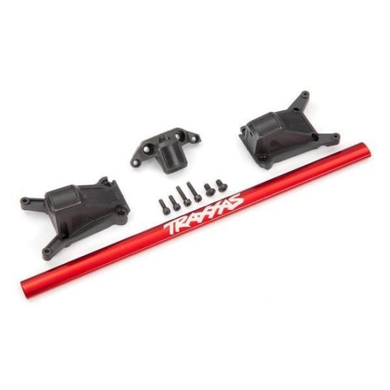 Chassis brace kit, red (fits Rustler 4X4 and Slash 4X4 equipped with Low-CG chassis)