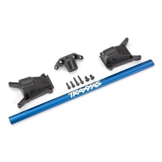 Chassis brace kit, blue (fits Rustler 4X4 and Slash 4X4 equipped with Low-CG chassis)