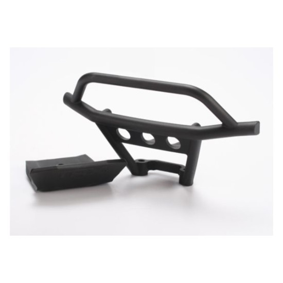 Bumper, front/ skidplate, front (black)