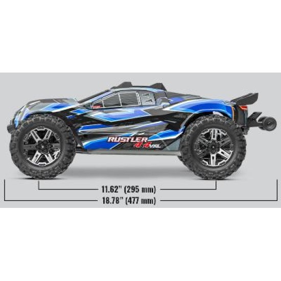 Traxxas Rustler 4X4 VXL HD TQi TSM (zonder batterij/lader) Groen