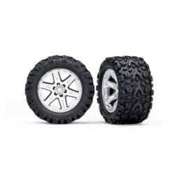 Tires wheels assembled glued 2.8 RXT satin chrome wheels Talon Extreme tires foam inserts electric rear 2pcs TSM rated