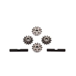 Gear set, center differential (output gears (2)/ spider gears (4)/ spider gear s