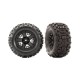 Tires & wheels, assembled, glued (black 2.8" wheels, Sledgehammer tires, foam inserts) (2) (TSM rated)