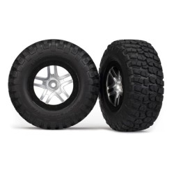 Tire & wheel assy, glued (SCT Split-Spoke, satin chrome whee