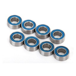 4x8x3mm (8)Ball bearings blue rubber sealed 