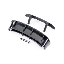 Achtervleugel, Ford Fiesta ST Rally (zwart)/ carrosseriepalen, achter/ 3x8mm FCS (4) (geschikt voor carrosserieën van de 7412-serie)