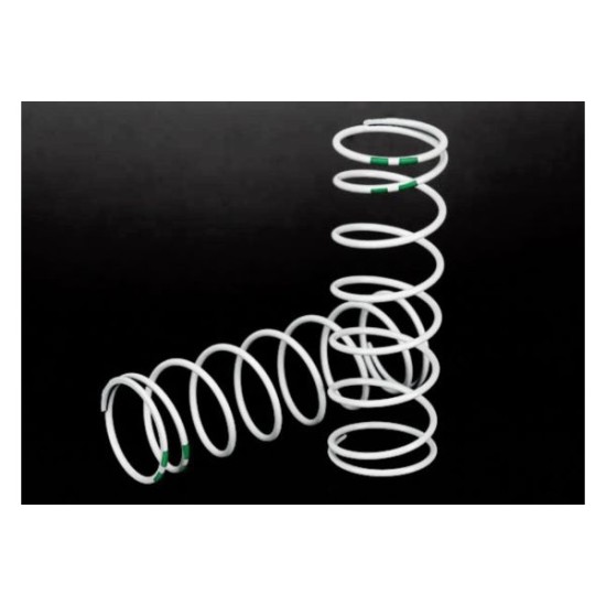 Spring, shock, white (GTR xx-long) (0.762 rate green) (1 pair)