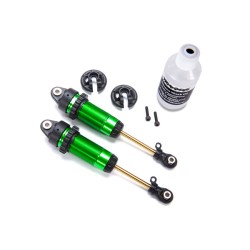 Shocks GTR xx-long green-anodized PTFE-coated bodies with TiN shafts fully assembled without springs 2pcs