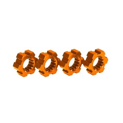 Wielnaven, zeskant, aluminium (oranje geanodiseerd) (4)