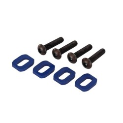 Ringetjes, motorbevestiging, aluminium (blauw geanodiseerd) (4)/ 4x18mm bcs (4)