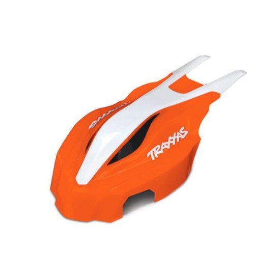 Canopy, front, orange/white,  Aton