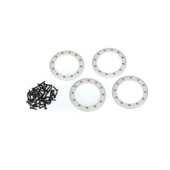 Beadlock rings, satin (2.2) (aluminum)(60mm (1)/ panhard link, 5x63mm (blue pow