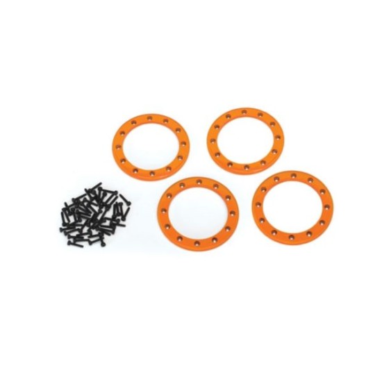 Beadlock rings, orange (2.2) (aluminum)  (4)/ 2x10 CS (48)