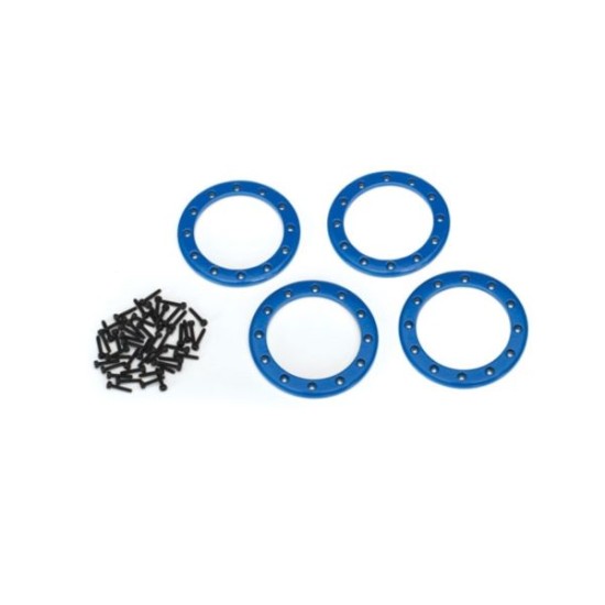 Beadlock rings, blue (2.2) (aluminum) (4)/ 2x10 CS (48)