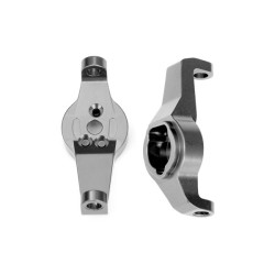 Caster blocks 6061-T6 aluminum charcoal gray-anodized left and right