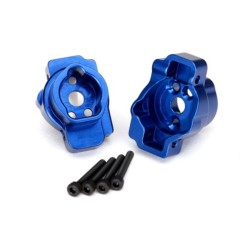 Portal drive axle mount rear 6061-T6 aluminum blue-anodized left and right
