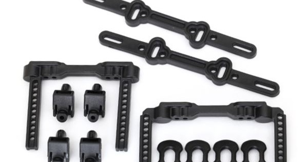 Body mounts, front & rear/ body mount posts/ body mount slid