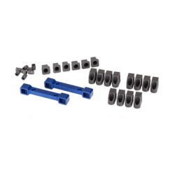 Mounts, suspension arms, aluminum (blue-anodized) (front & r