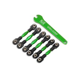 Turnbuckles, aluminum (green-anodized), camber links, 32mm (front) (2)/ camber l