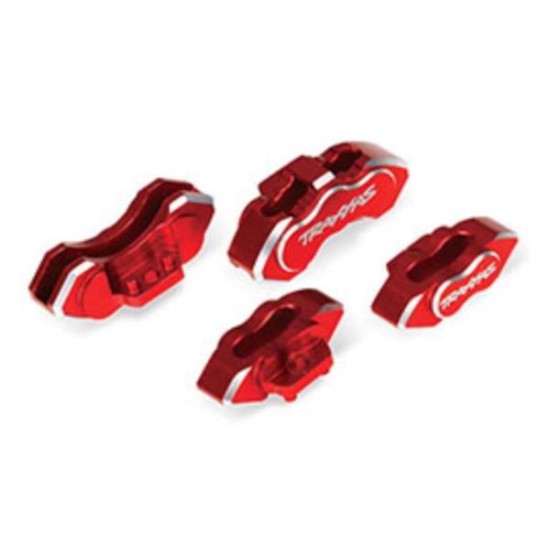 Brake calipers, 6061-T6 aluminum (red-anodized), front (2)/ rear (2)