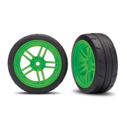 Tires and wheels, assembled, glued (split-spoke green VXL