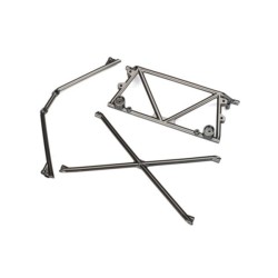Tube chassis, center support/ cage top/ rear cage support (satin black chrome-pl
