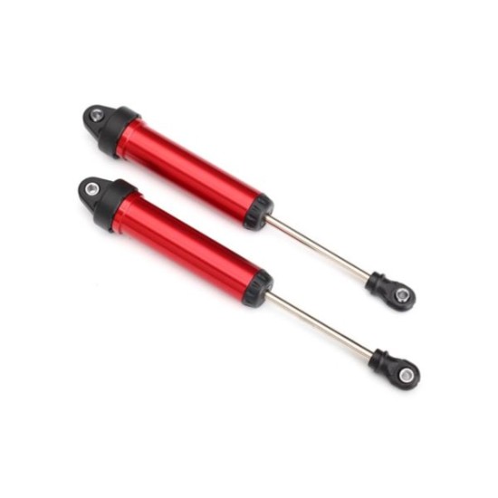 Shocks, GTR, 134mm, aluminum (red-anodized) (fully assembled w/o springs) (front
