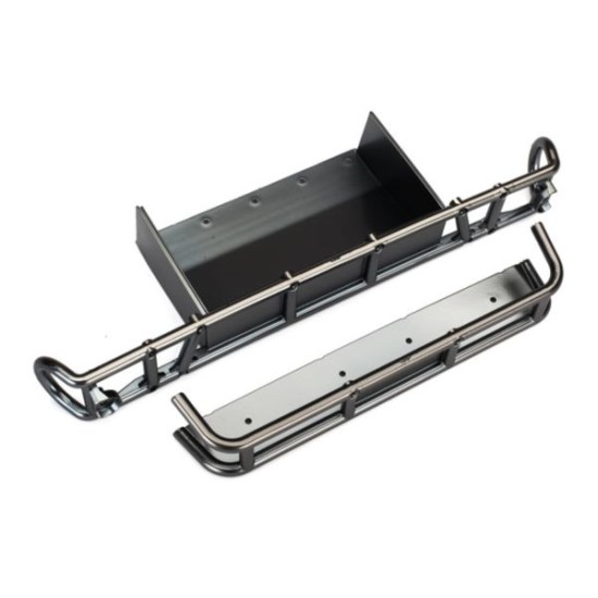 Bumper, rear/ bumper extension (satin black chrome-plated)