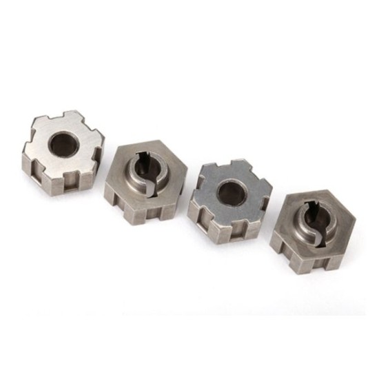 Wheel hubs, hex, steel (4)