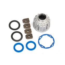 Carrier, differential, aluminum (front or center)/ x-ring gaskets (2), ring gear