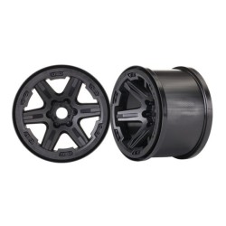 Wheels, 3.8' (black) (2) (17mm splined)