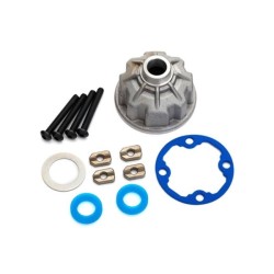 Carrier, differential (aluminum)/ x-ring gaskets (2)/ ring gear gasket/ spacers