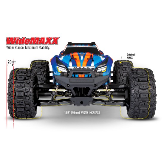 Traxxas Maxx wide 4S brushless monster truck Rock en Roll zonder accu en lader