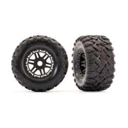 Tires & wheels, assembled, glued (black wheels, Maxx All-Terrain tires, foam ins