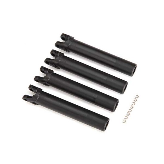 Half shafts, outer (extended, front or rear) (4)/ e-clips (8) (for use with 8995 WideMaxx suspension kit)