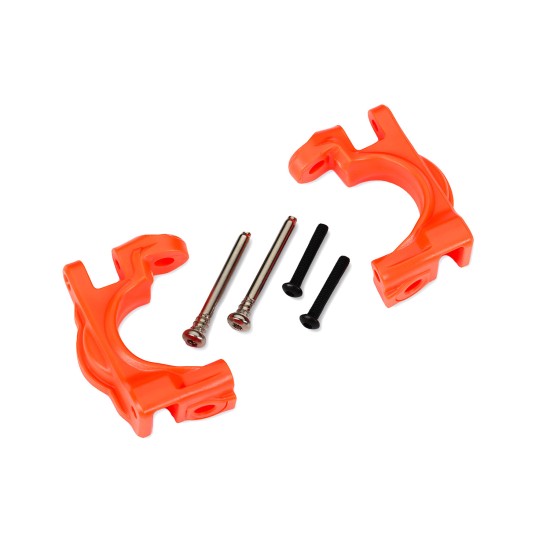 Caster blocks (c-hubs), extreme heavy duty, orange (left & right)/ 3x32mm hinge pins (2)/ 3x20mm BCS (2) (for use with #9080 upgrade kit)