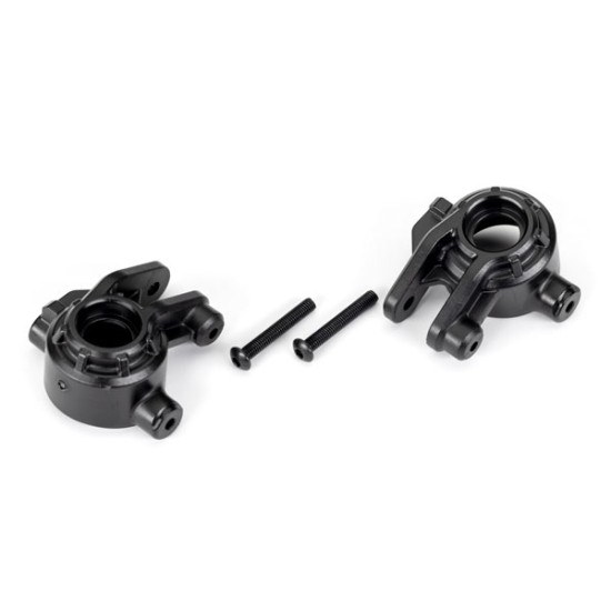 Steering blocks, extreme heavy duty, black (left & right)/ 3x20mm BCS (2) (for use with #9080 upgrade kit)