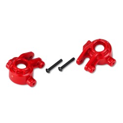 Steering blocks, extreme heavy duty, red (left & right)/ 3x20mm BCS (2) (for use with #9080 upgrade kit)