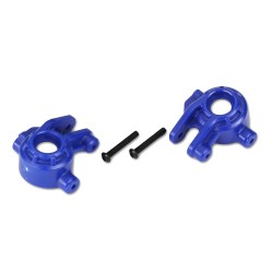 Steering blocks, extreme heavy duty, blue (left & right)/ 3x20mm BCS (2) (for use with #9080 upgrade kit)