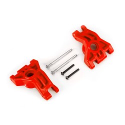 Carriers, stub axle, rear, extreme heavy duty, red (left & right)/ 3x41mm hinge pins (2)/ 3x20mm BCS (2) (for use with #9080 upgrade kit)