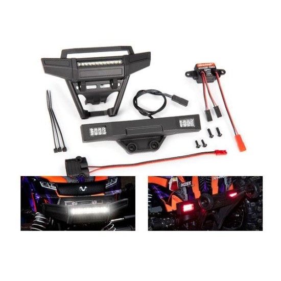 Hoss LED Light Set, Complete (Includes Front and Rear Bumpers with LED Lights, 3-Volt Accessory Power Supply, and Power Tap Connector (with cable) (Fits 9011 Body)