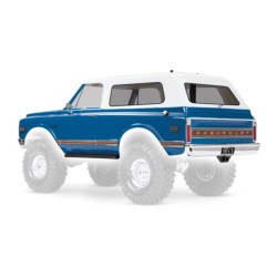 Body, Chevrolet Blazer (1972), complete (blue) (includes grille, side mirrors, door handles, windshield wipers, front & rear bumpers, decals)