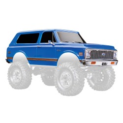 Body, Chevrolet Blazer (1972), complete, blue (painted) (includes grille, side mirrors, door handles, windshield wipers, front & rear bumpers, clipless mounting) (requires #8072X inner fenders)