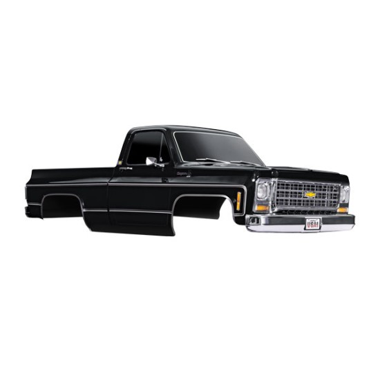 Body, Chevrolet K10 Truck (1979), complete, black (painted, decals applied) 