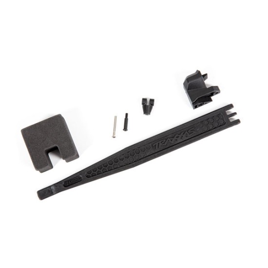 Battery hold-down/ battery clip/ hold-down post/ screw pin/ pivot post screw/ foam spacer (for 300mm wheelbase)