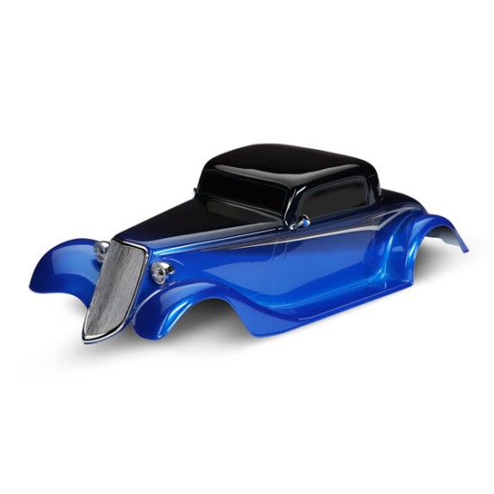 Body, Factory Five '33 Hot Rod Coupe, complete (blue) (painted, decals applied)
