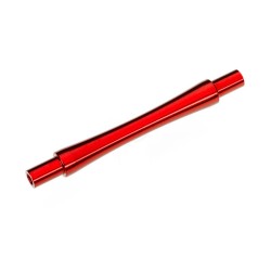 Axle, wheelie bar, 6061-T6 aluminum (red-anodized) (1)/ 3x12 BCS (with threadlock) (2)