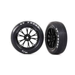 Tires & wheels, assembled, glued (Weld gloss black wheels, tires, foam inserts) (front) (2)