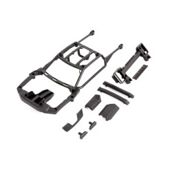 Body support (assembled with front mount & rear latch)/ skid pads (roof) (left & right)